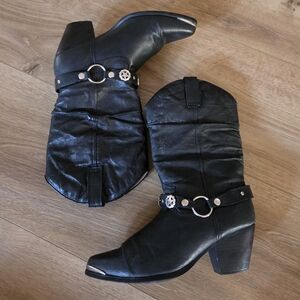 Dingo Olivia Black Leather‎ Boots